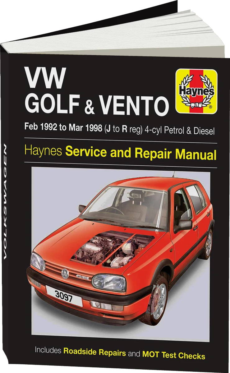 Volkswagen Golf & Vento Petrol & Diesel (Feb 1992-Mar 1998) Haynes Repair Manual