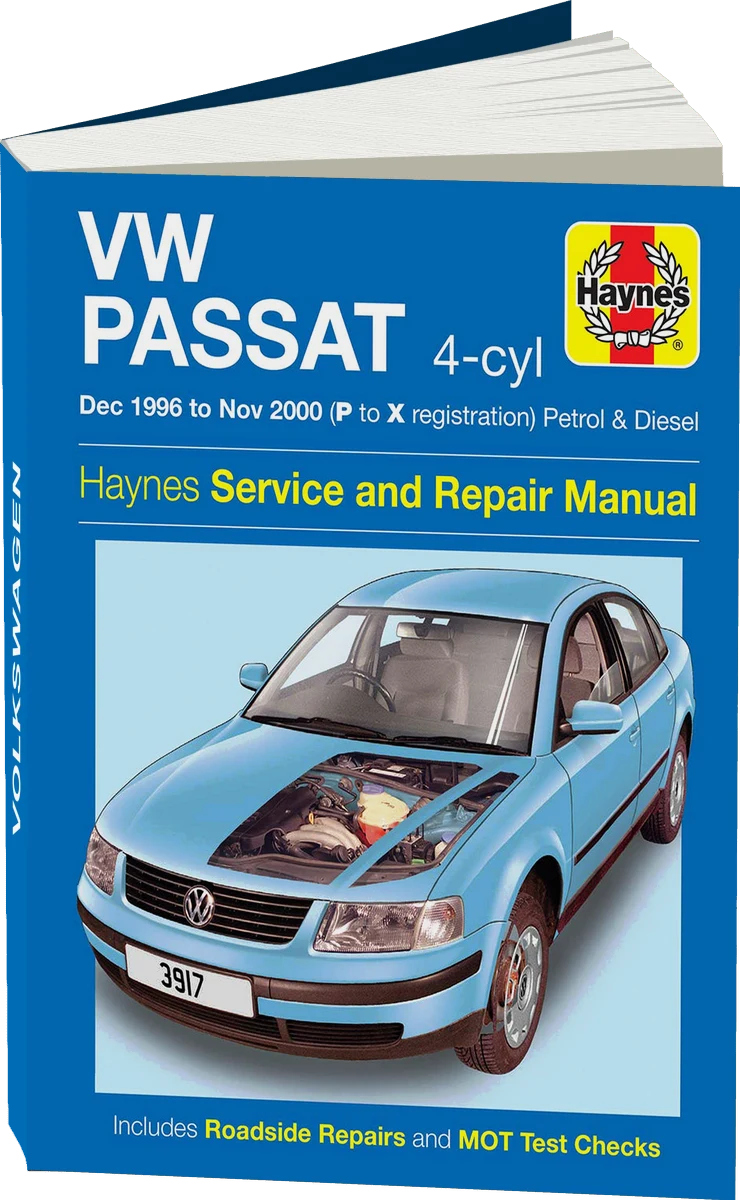Volkswagen Passat 4-cyl Petrol & Diesel (Dec 1996-Nov 2000) Haynes Repair Manual