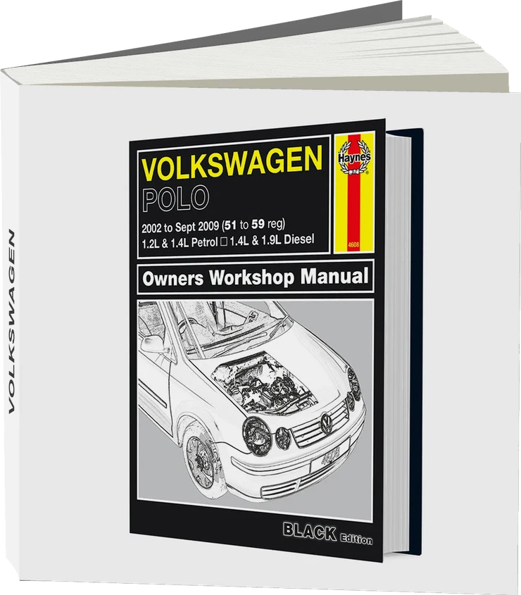 Volkswagen Polo Petrol & Diesel (2002-Sept 2009) Haynes Repair Manual - Premium Hardback Black Edition