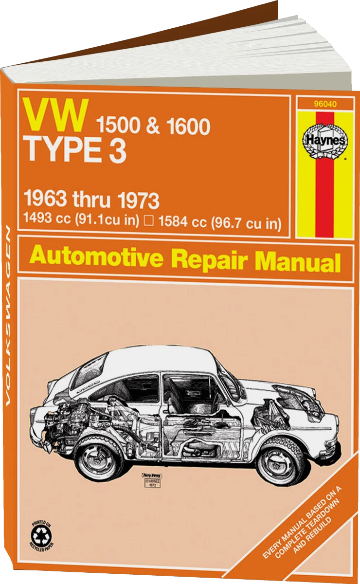 Volkswagen Type 3 1500 & 1600 (63-73) Haynes Repair Manual