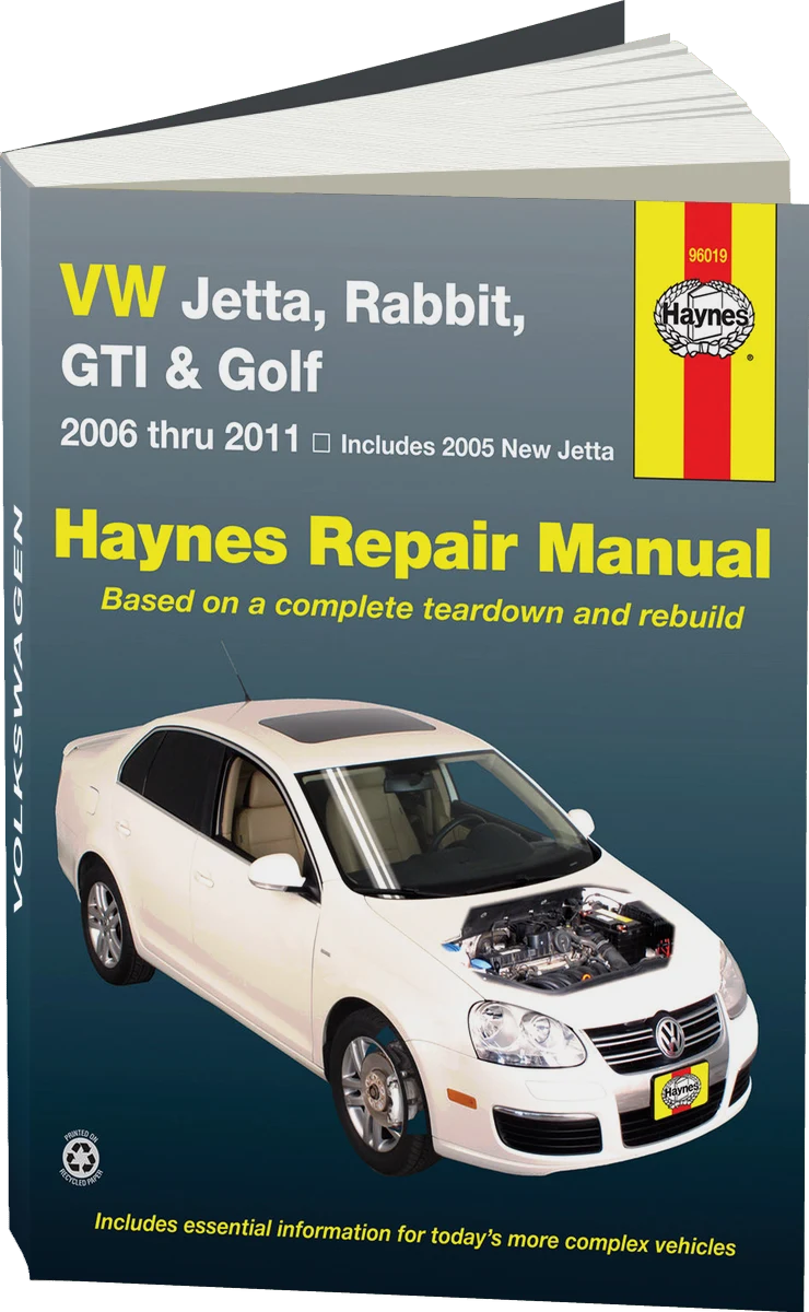 Volkswagen VW Jetta, Rabbit, GTI & Golf covering New Jetta (05), Jetta (06-11), GLI (06-09), Rabbit (06-09), GTI 2.0L (06), GTI (07-11) & Golf (10-11) Haynes Repair Manual