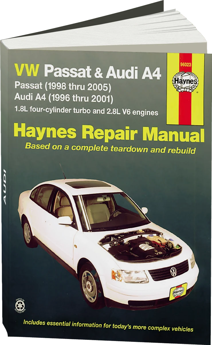 Volkswagen VW Passat (98-05) & Audi A4 1.8L turbo & 2.8L V6 (96-01) Haynes Repair Manual