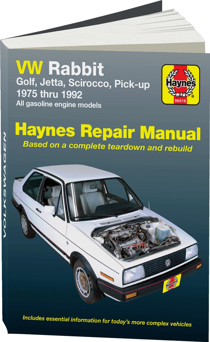 Volkswagen VW Rabbit Gas Engine (75-84), Rabbit Convertible (80-84), Golf (85-92), Jetta Gas Engine (80-92), Scirocco (75-88), Cabriolet (85-92) & Pick-up Gas Engine (80-83) Haynes Repair Manual