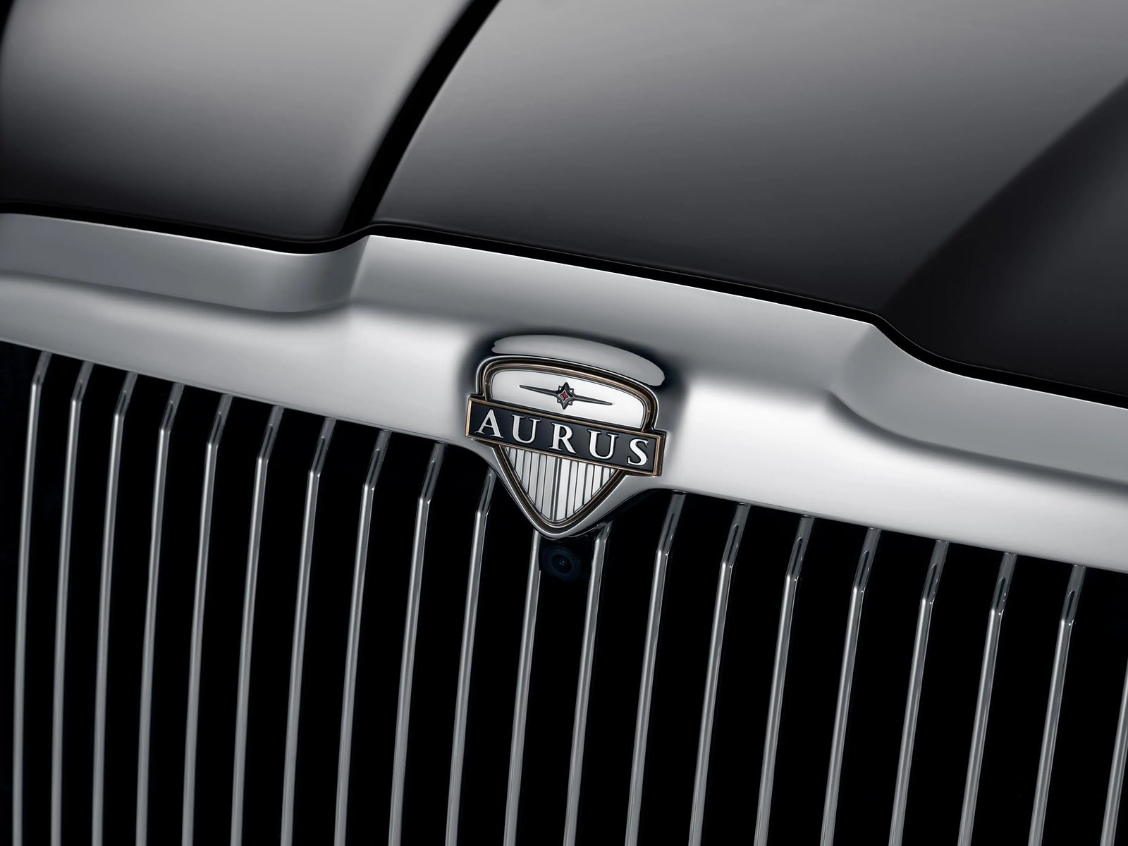 New grille and aluminium bonnet of the Aurus Senat